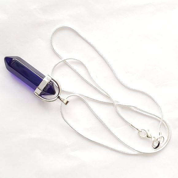 Purple Amethyst 20"\ .925 Sterling Silver Necklace - Picture 5 of 6